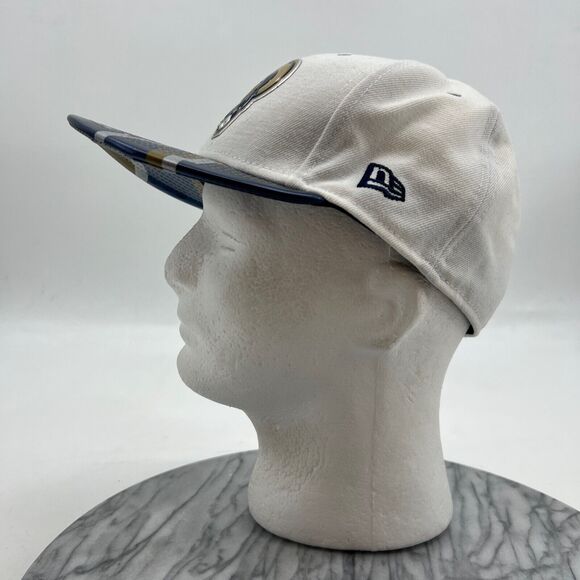 New Era Los Angels Rams Mens 7 1/4 59Fifty Fitted Embossed Logo PU Bill Cap - Picture 6 of 12